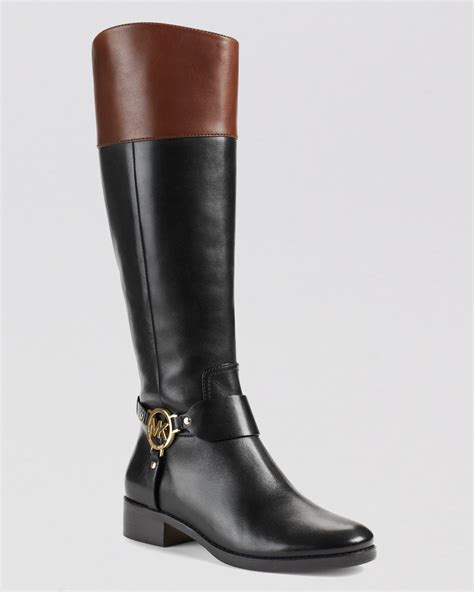 michael kors tall boots black|Michael Kors black boots women.